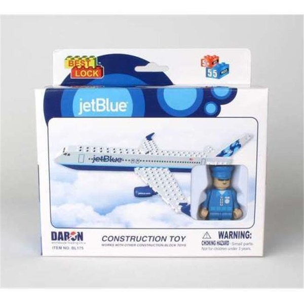 Daron Worldwide Trading Daron Worldwide Trading  BL175 Jet Blue 55 Piece Construction Toy BL175